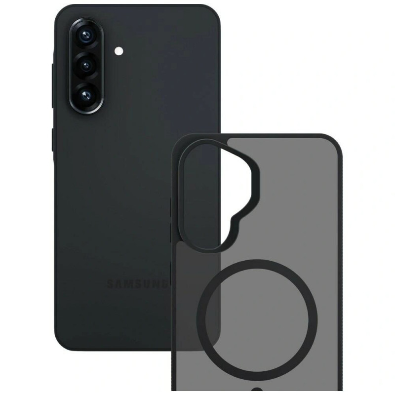 3MK Smoke MagCase Samsung Galaxy A37 -älypuhelimen kuori, savunmusta