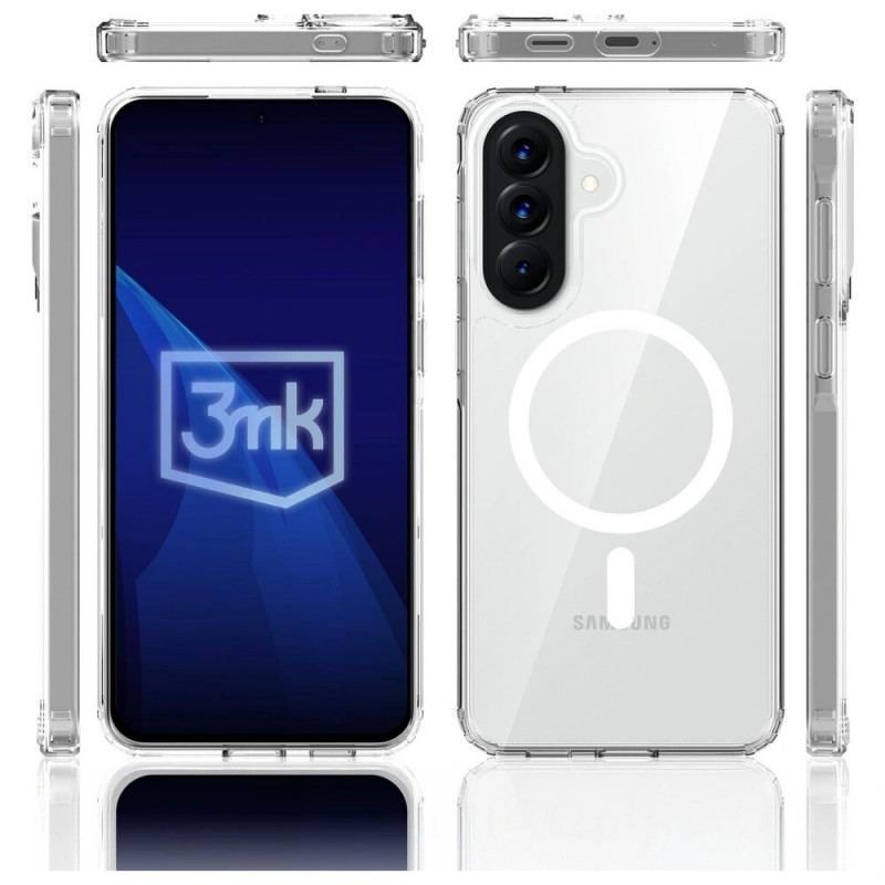 3MK Armor MagCase Samsung Galaxy A57 -älypuhelimen kuori, läpinäkyvä