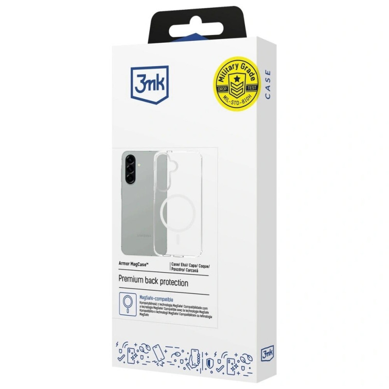 3MK Armor MagCase Samsung Galaxy A57 -älypuhelimen kuori, läpinäkyvä