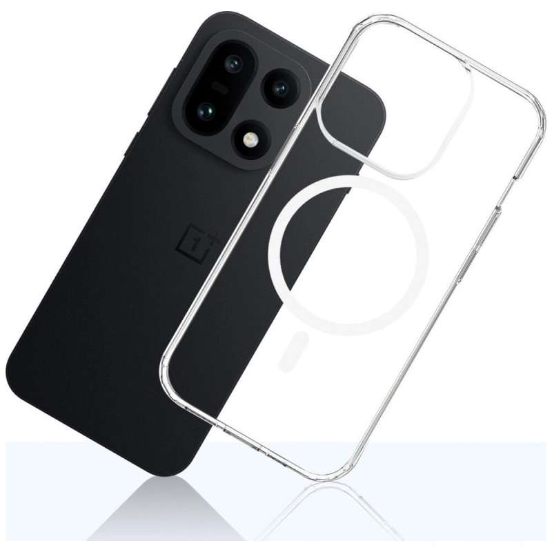 3MK Armor MagCase suojakuori OnePlus 15 5G -puhelimelle, läpinäkyvä