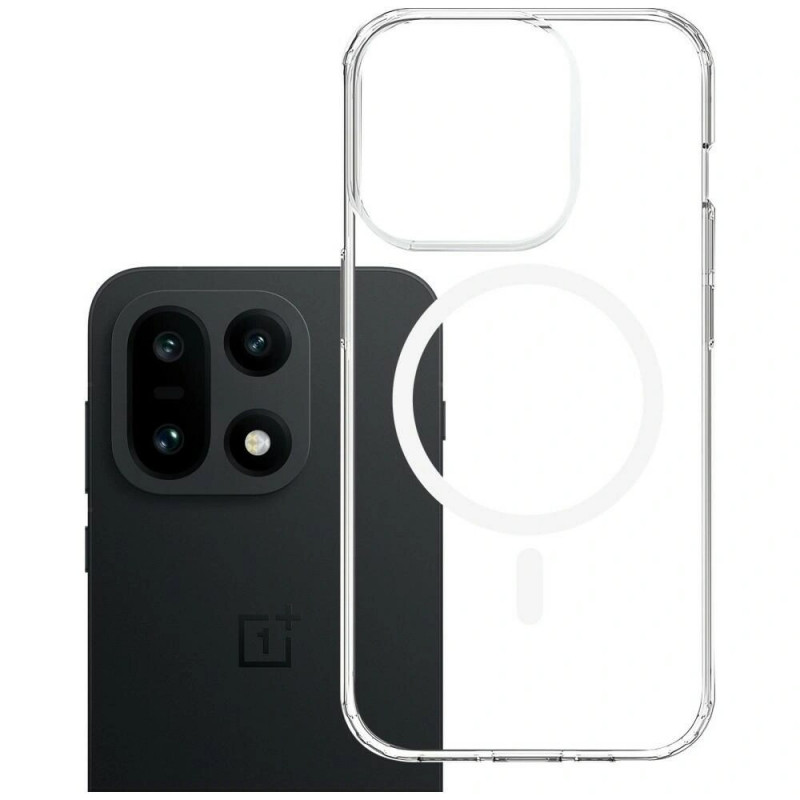 3MK Armor MagCase suojakuori OnePlus 15 5G -puhelimelle, läpinäkyvä