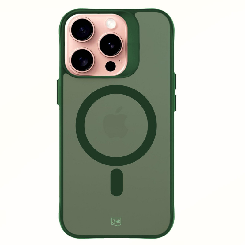 3MK Smoke MagCase Apple iPhone 16 Pro Max -suojakuori, vihreä