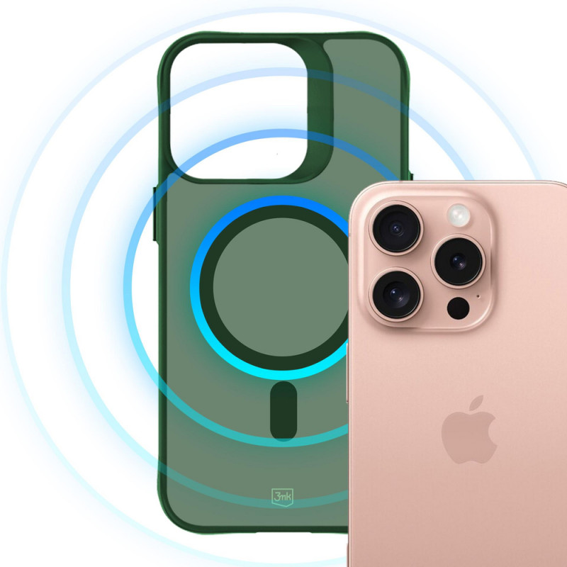 3MK Smoke MagCase Apple iPhone 16 Pro Max -suojakuori, vihreä