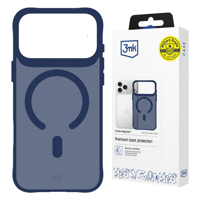3MK Smoke MagCase Apple iPhone 17 Pro -puhelimelle, sininen