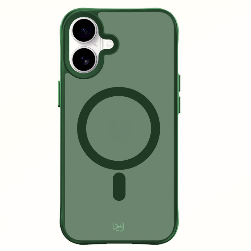 3MK Smoke MagCase Apple iPhone 16 -puhelimen suojakotelo, vihreä