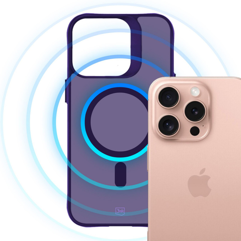 3MK Smoke MagCase Apple iPhone 16 Pro Max -puhelimelle, violetti