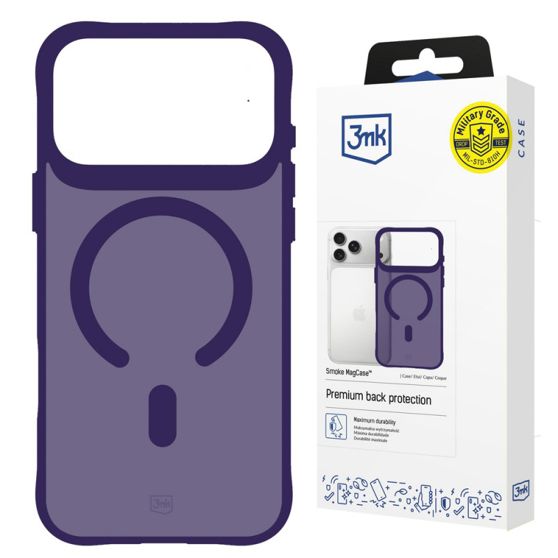 3MK Smoke MagCase Apple iPhone 17 Pro -suojakotelo, violetti