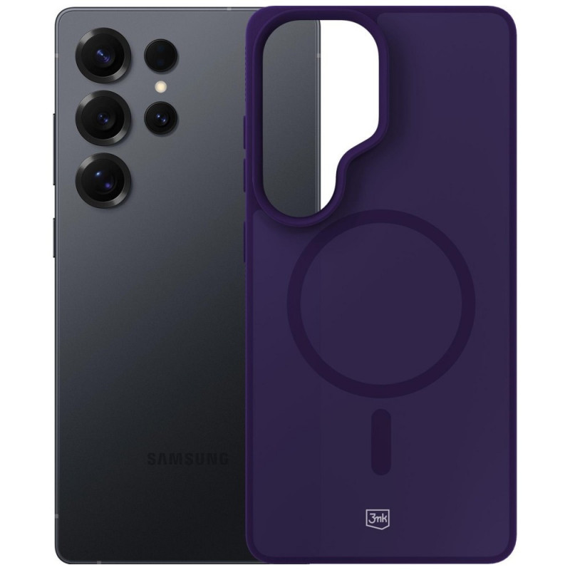 3MK Smoke MagCase suojakotelo Samsung Galaxy S25 Ultra -puhelimelle, violetti
