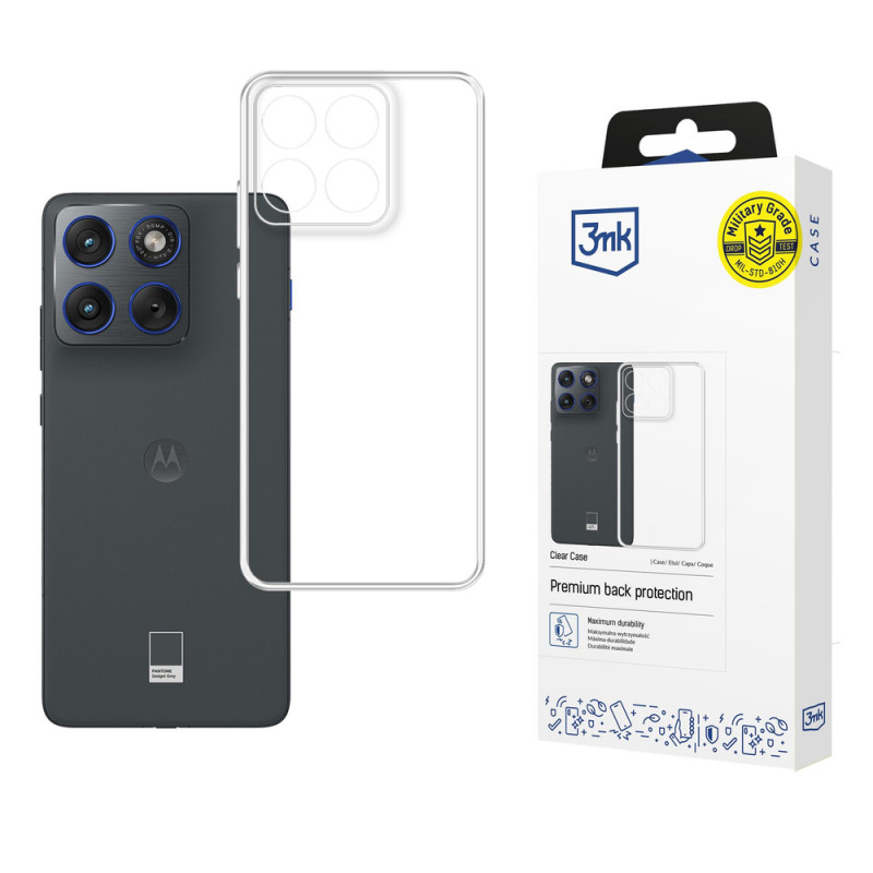 3MK Clear Case Motorola Edge 70 -älypuhelinkotelo, läpinäkyvä