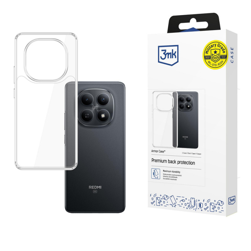 3MK Armor Case Xiaomi Redmi Note 15 4G / 5G -älypuhelinkotelo, läpinäkyvä