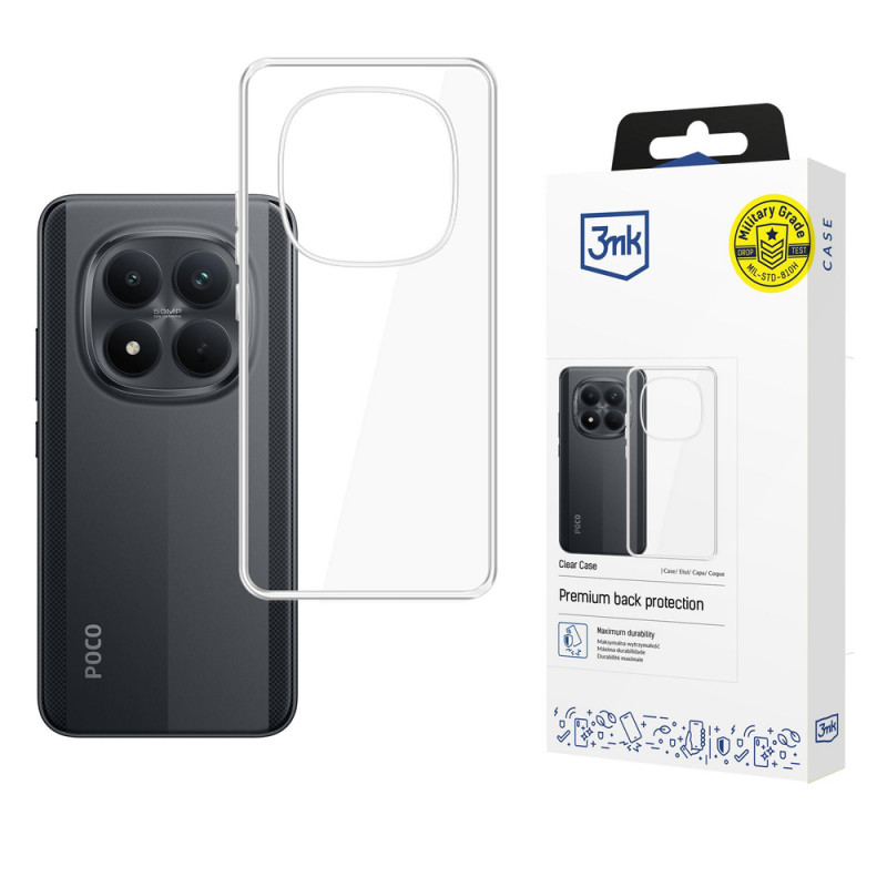 3MK Clear Case -suojakuori Xiaomi Poco M8 Pro 5G -puhelimelle, läpinäkyvä