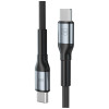3MK Hyper Cable N-SERIES USB-C - USB-C -kaapeli, 1,5 m, 100 W, musta
