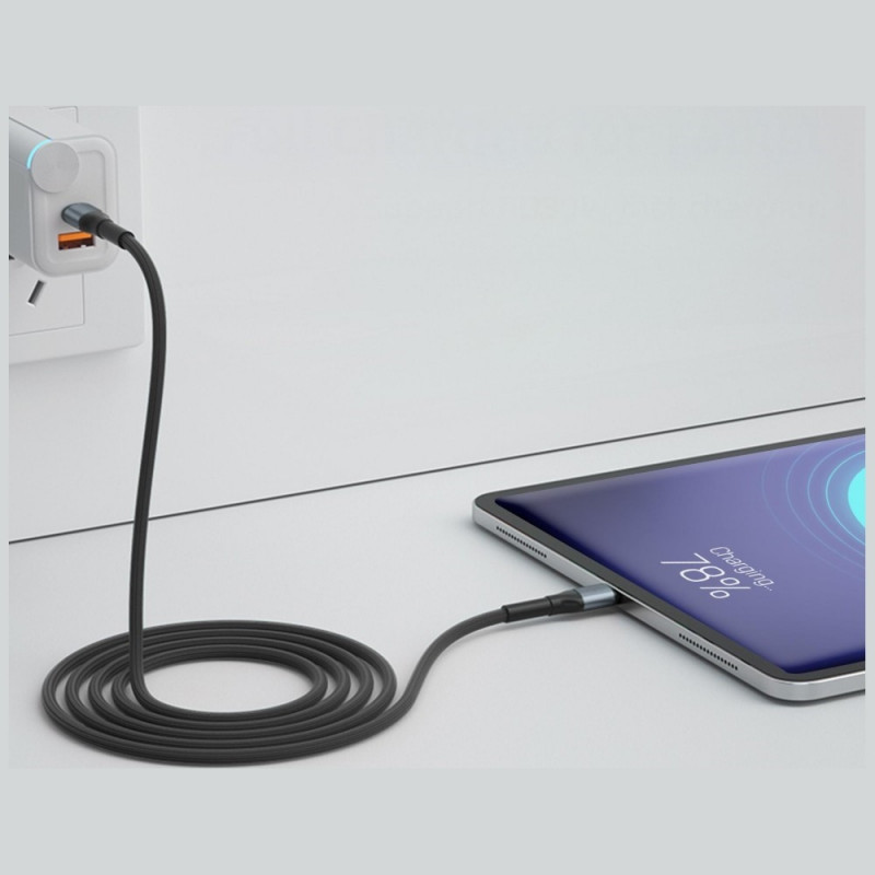 3MK Hyper Cable N-SERIES USB-C - USB-C -kaapeli, 3 m, 100 W, musta
