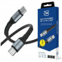 3MK Hyper Cable N-SERIES USB-C - USB-C -kaapeli, 3 m, 240 W, musta