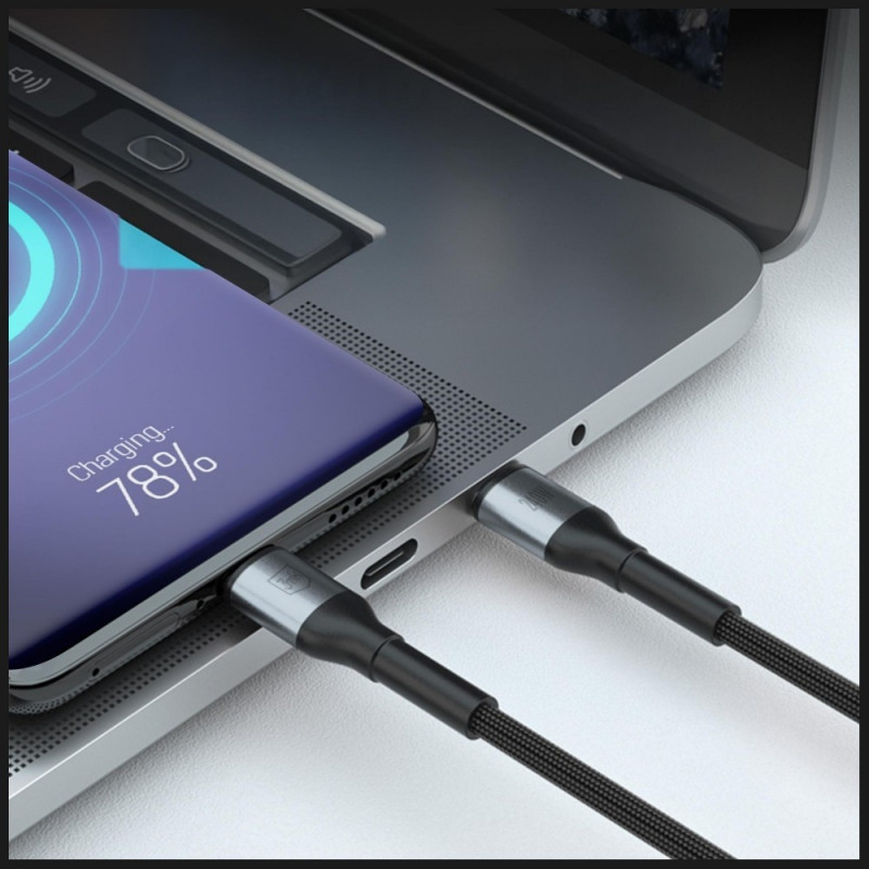 3MK Hyper Cable N-SERIES USB-C - USB-C -kaapeli, 3 m, 240 W, musta