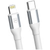 3MK Hyper Cable N-SERIES USB-C - Lightning -kaapeli, 1 m, 27 W, valkoinen