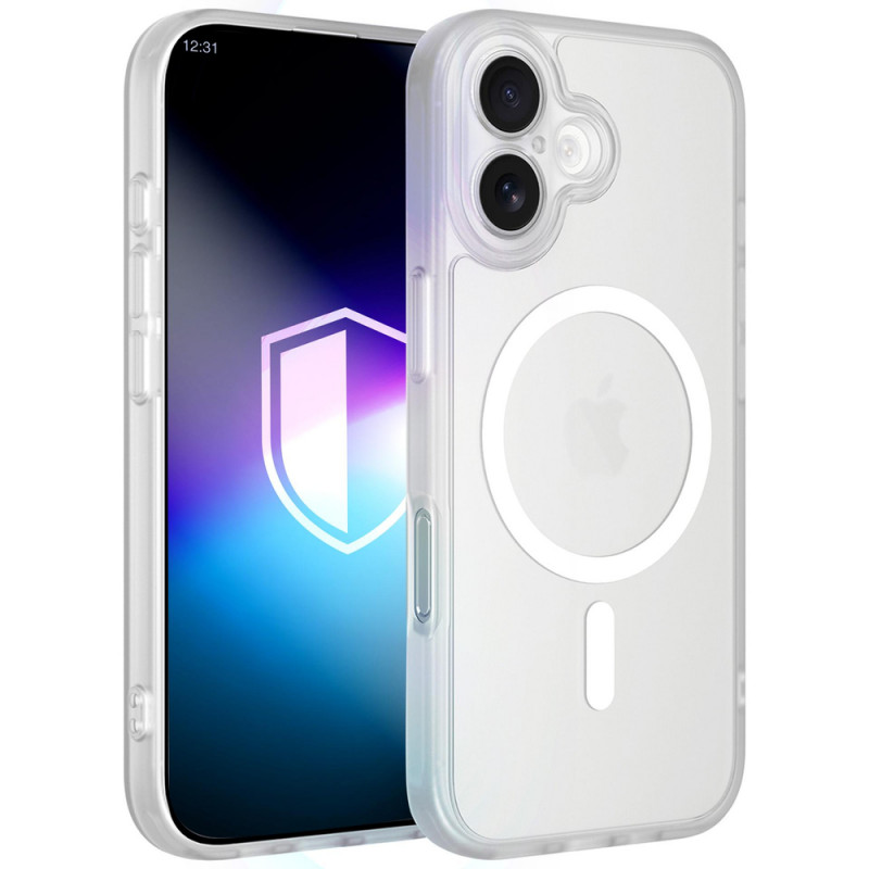 3MK Misty MagCase Apple iPhone 16 -älypuhelinkotelo, MagSafe-yhteensopiva, valkoinen