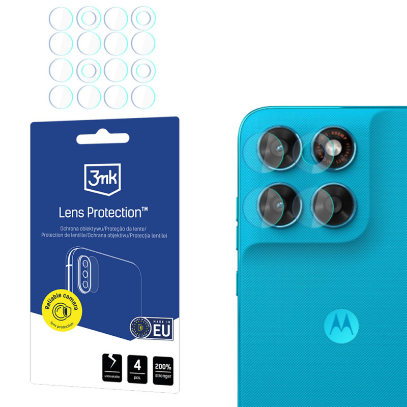 3MK Lens Protection Motorola Moto G87 hybridikameran linssilasi (4 kpl)