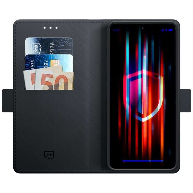 3MK Wallet Case Xiaomi 17T, musta