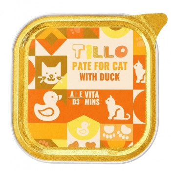 TILLO Pate Duck märkä kissanruoka, 100 g