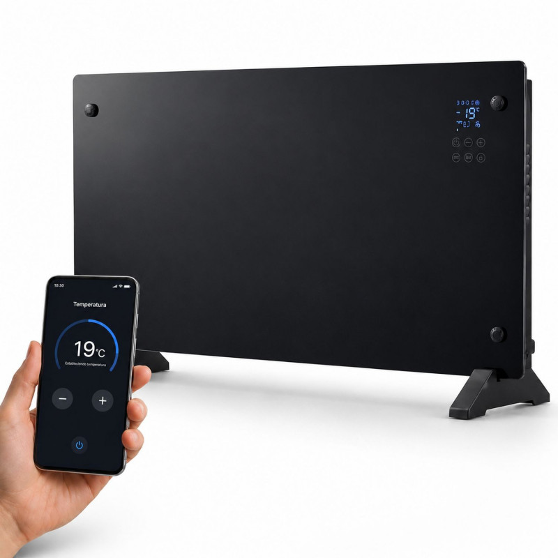 Extralink älykäs lasipaneelilämmitin LPL-23A-BL, 2000 W, WiFi, musta