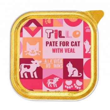 TILLO Pate Veal märkä kissanruoka, 100 g
