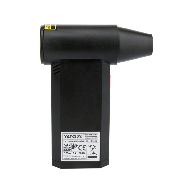 YATO YT-82938 -minipuhallin, 7,2 V, 135000 rpm