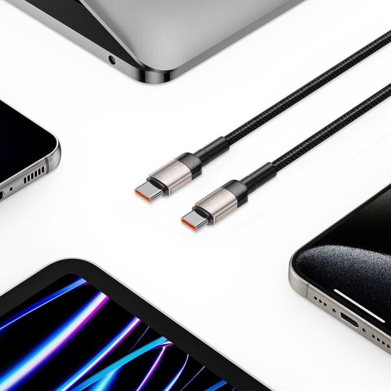 Tech-Protect UltraBoost Evo -kaapeli USB-C / USB-C 100W 5A 100cm Titanium