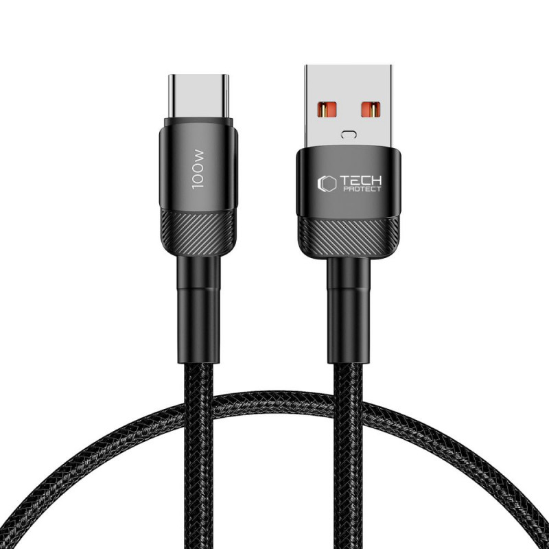 Tech-Protect UltraBoost Evo -kaapeli USB-A / USB-C 100W 5A 50cm musta