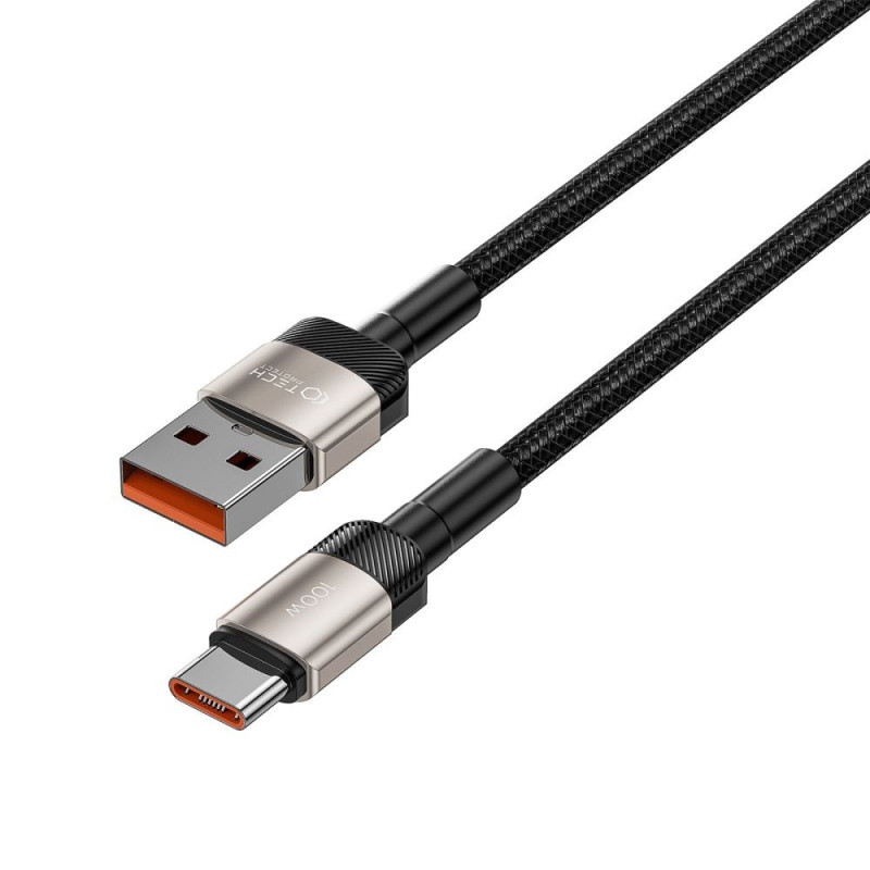 Tech-Protect UltraBoost Evo -kaapeli USB-A / USB-C 100W 5A 200cm Titanium