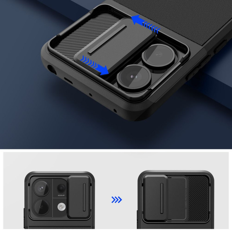 Tech-Protect Velar Cam+ -suojakotelo Xiaomi Redmi Note 13 Pro 5G / Poco X6 5G -puhelimelle, musta