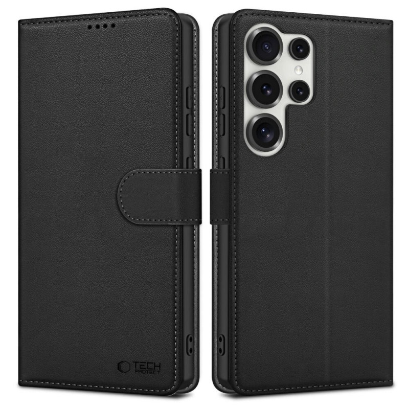 Tech-Protect Wallet Samsung Galaxy S25 Ultra -kotelo, musta
