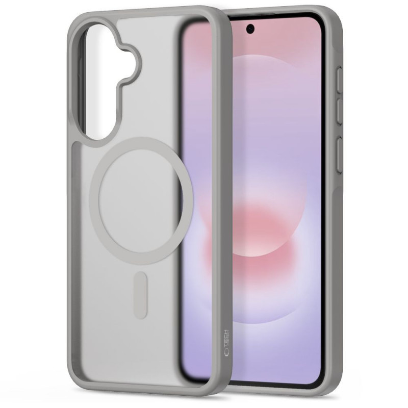 Tech-Protect Magmat MagSafe -suojakuori Samsung Galaxy A57 5G -puhelimelle, matta harmaa