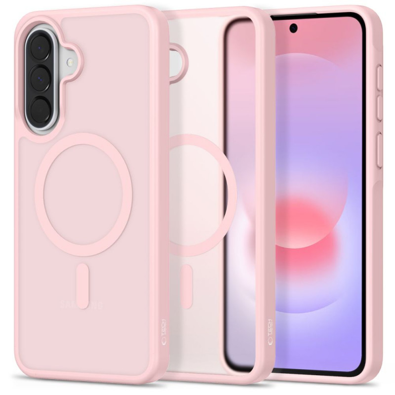Tech-Protect Magmat MagSafe -kuori Samsung Galaxy A36 / A56 / A37 5G -puhelimeen, matta pinkki