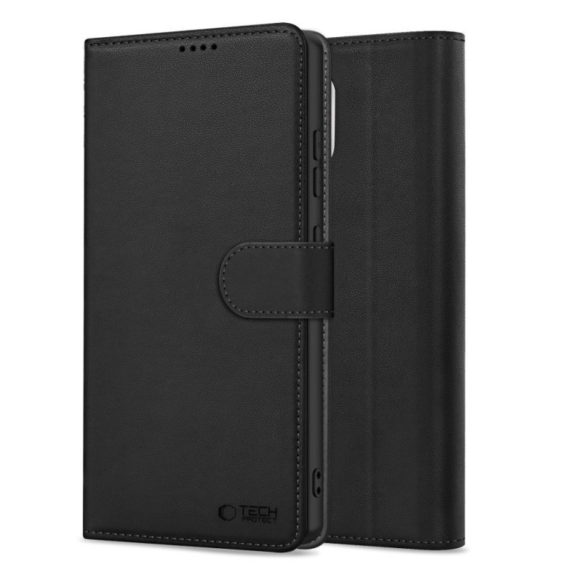 Tech-Protect Wallet Motorola Moto G67 / G77 -kotelo, musta