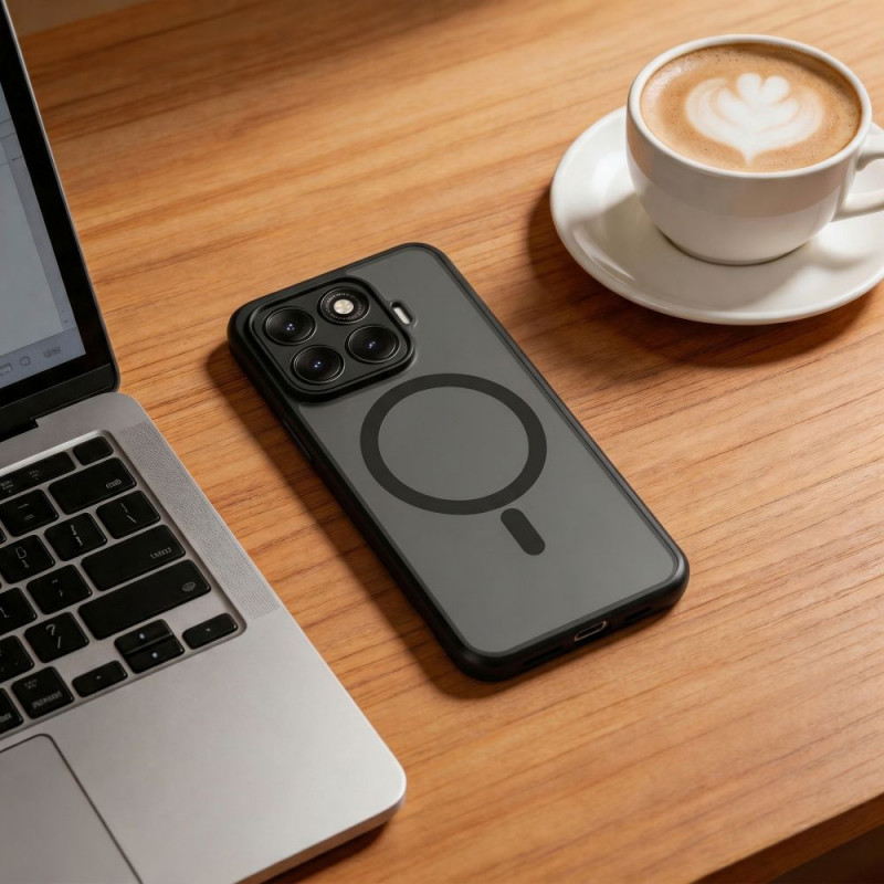 Tech-Protect Magmat MagSafe -suojakotelo Xiaomi 17T:lle, mattamusta