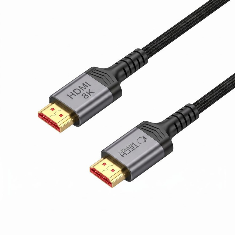 Tech-Protect UltraBoost HDMI 2.1 -kaapeli THP5553, 4K 120Hz, 8K 60Hz, 100 cm, musta
