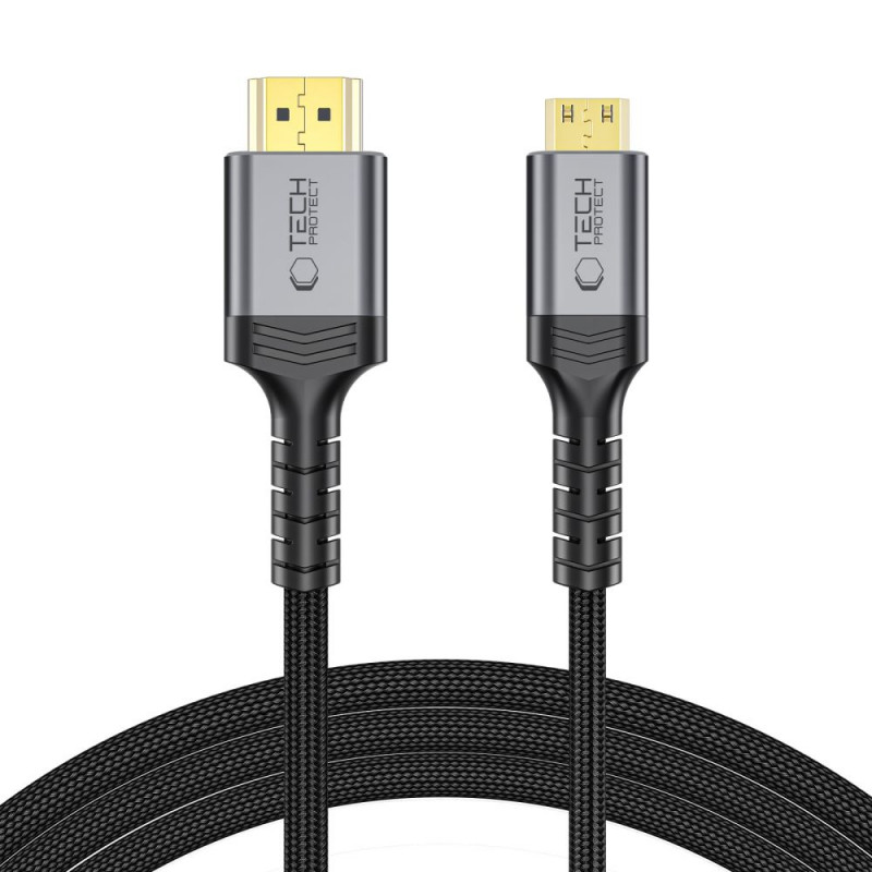 Tech-Protect UltraBoost Mini HDMI - HDMI 2.1 -kaapeli, 8K 60Hz, 200 cm, musta
