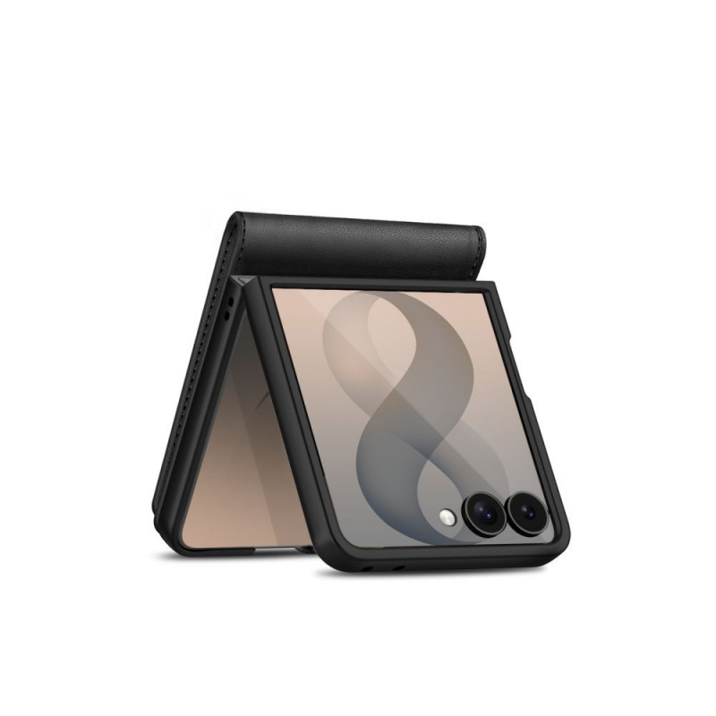 Tech-Protect lompakkokotelo Samsung Galaxy Z Flip 8 -puhelimelle, musta