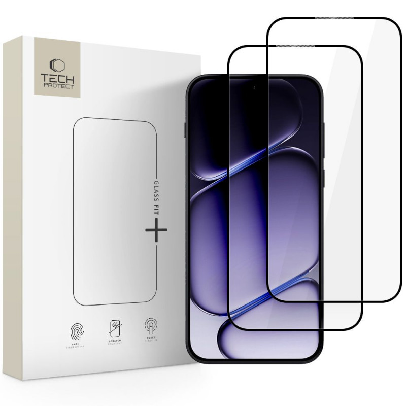 Tech-Protect Glass Fit+ karkaistu lasi OnePlus Nord 6:lle (2 kpl), musta