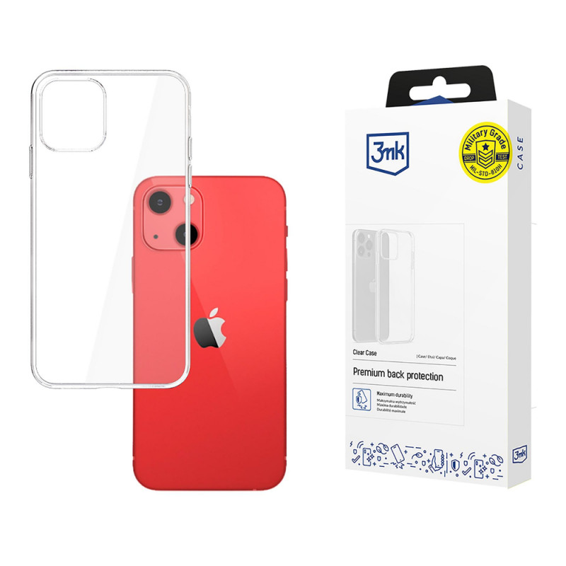 3MK Clear Case suojakuori Apple iPhone 13 -puhelimelle (3MK3325), läpinäkyvä