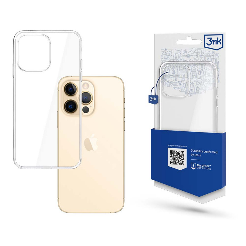 3MK Clear Case suojakuori Apple iPhone 13 Pro -puhelimelle (3MK3327), läpinäkyvä