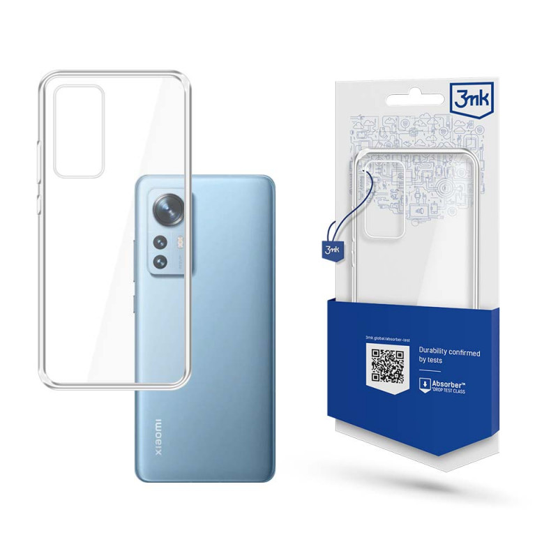 3MK Clear Case Xiaomi 12/12X puhelimen kuori, läpinäkyvä