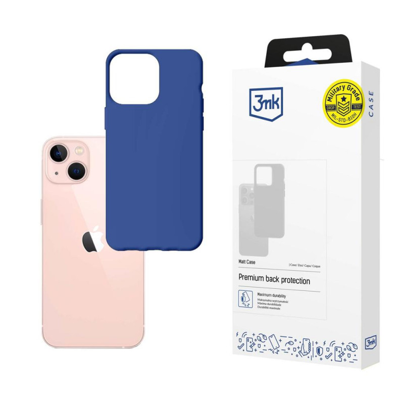 3MK Matt Case Apple iPhone 14 puhelimen kuori, sininen (blueberry)