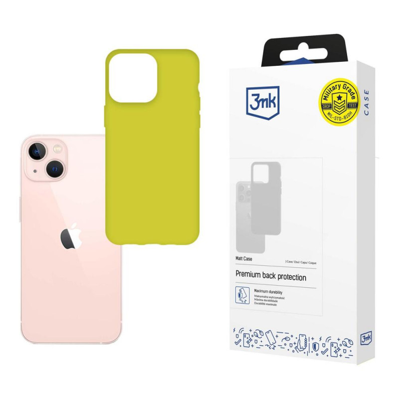 3MK Matt Case Apple iPhone 14 puhelimen kuori, limenvihreä