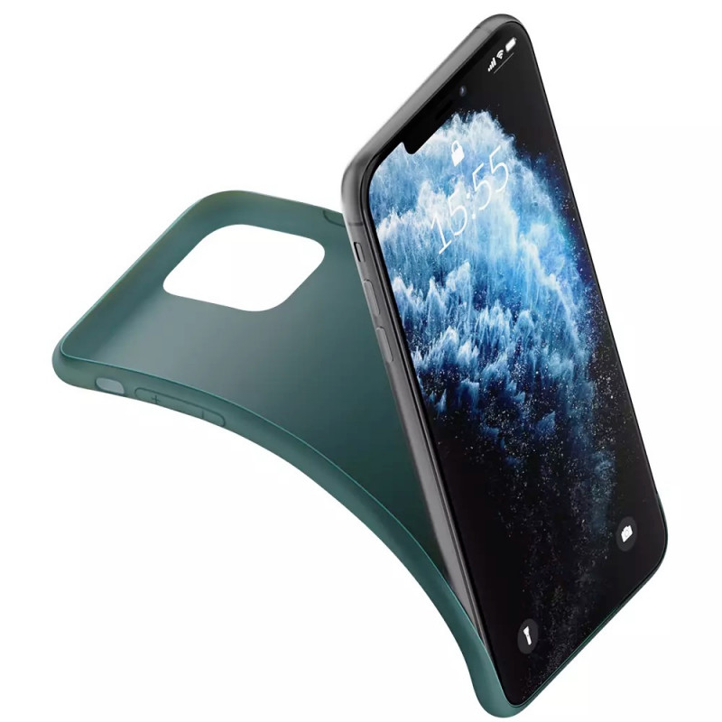 3MK Matt Case suojakotelo Apple iPhone 14 Plus / 15 Plus -puhelimelle, tummanvihreä