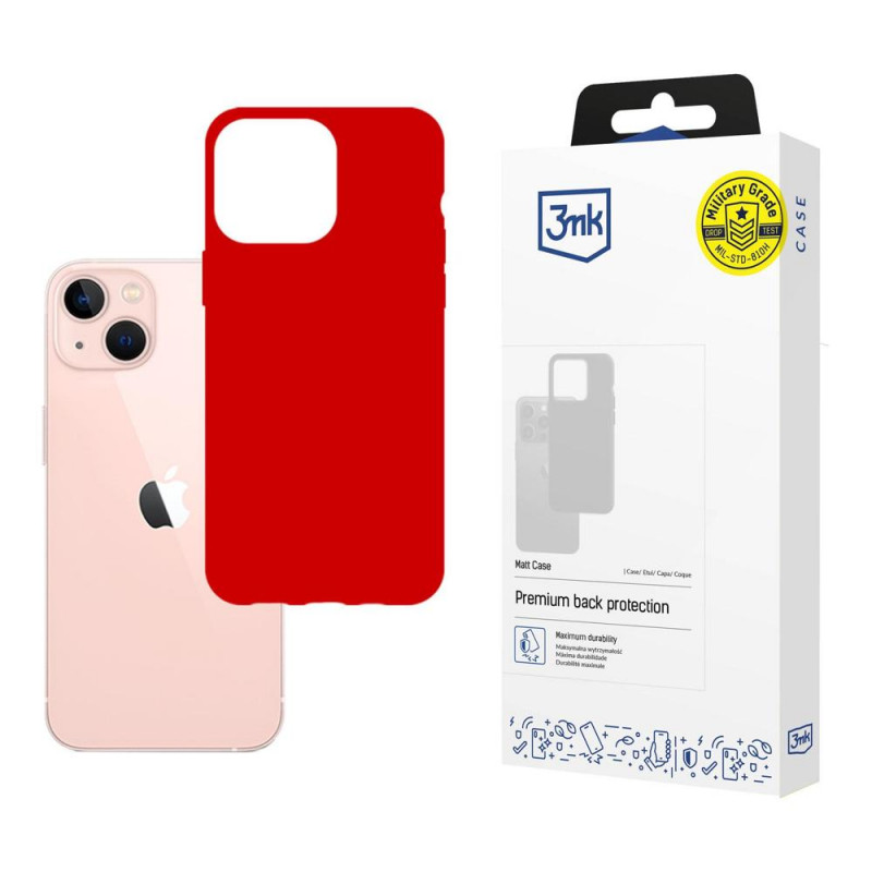 3MK Matt Case 3MK4038 Apple iPhone 14 Plus / 15 Plus -suojakotelo, punainen
