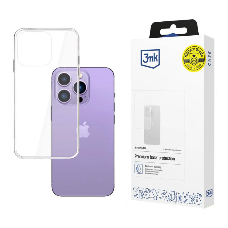 3MK Armor Case 3MK4014 Apple iPhone 14 Pro Max -suojakotelo, läpinäkyvä