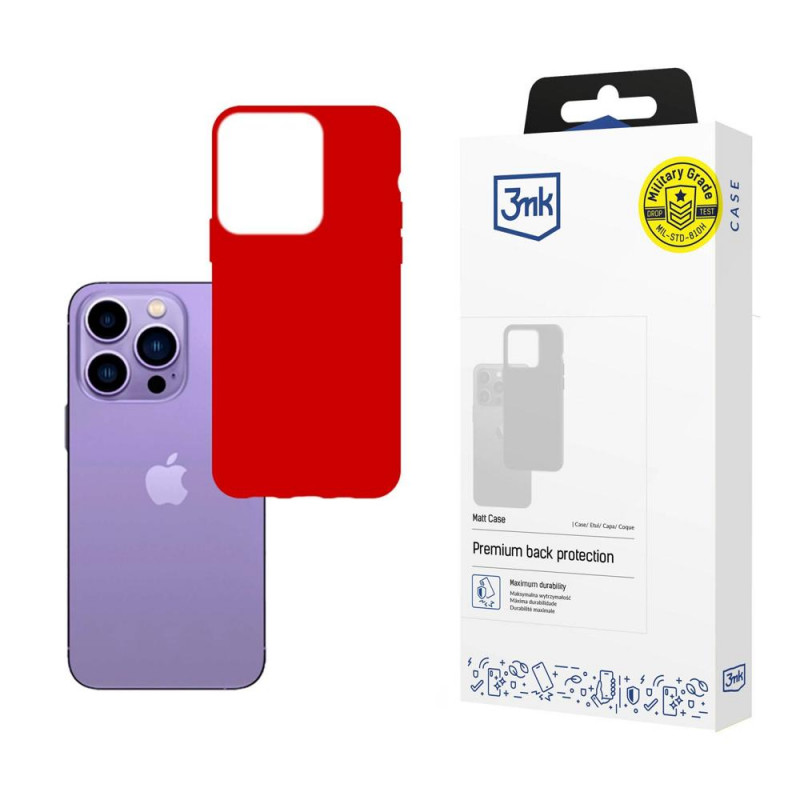 3MK Matt Case 3MK4050 Apple iPhone 14 Pro Max -puhelimelle, punainen