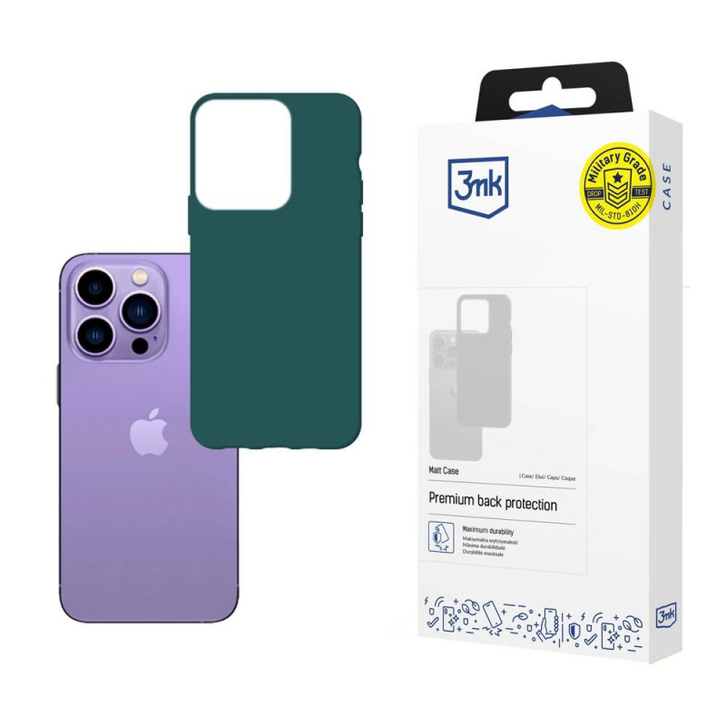 3MK Matt Case 3MK4049 Apple iPhone 14 Pro Max -suojakuori, tummanvihreä